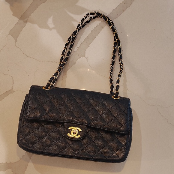 Chanel Dark Blue Quilted Shoulder Bag - Picture 7 of 7